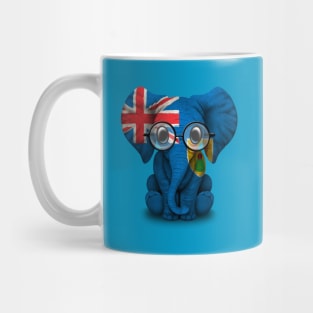 Baby Elephant with Glasses and Turks and Caicos Flag Mug